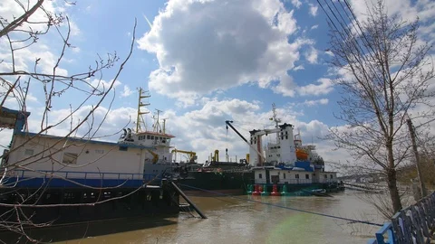 Ships On A Shore Video stock 88416284
