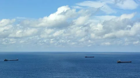 Ships timelapse Stock Footage 185141457