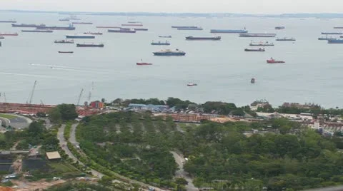 Ships in Waiting Video stock 10836204