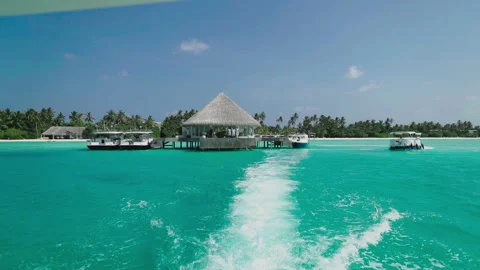 Ship's wake. The view from the boat is moving. Stock Footage 238479645