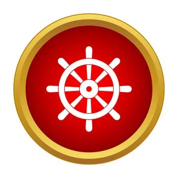 Ship's wheel icon representing navigation and leadership Stock Illustration