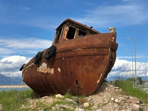 Shipwreck ashore Stock Photos