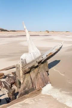 Shipwreck Benguela Eagle, which ran aground in 1973 Fotos de archivo