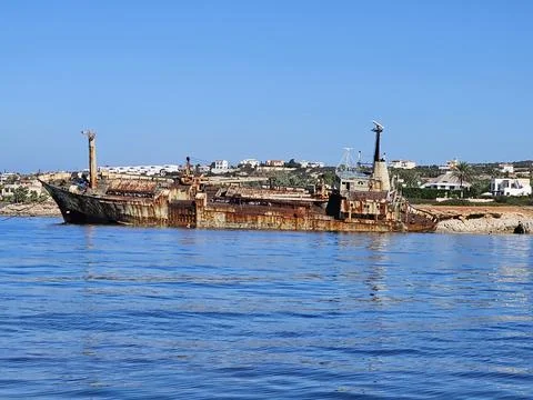 Shipwreck in Cyprus Stock Photos