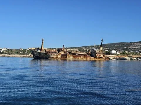 Shipwreck in Cyprus Stock Photos