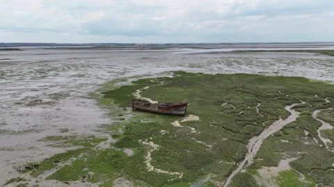 Shipwreck Dronie Video stock 277721495