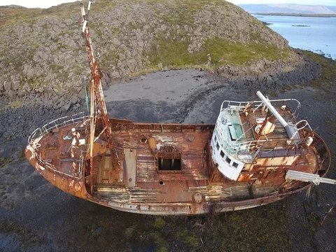 Shipwreck Iceland Video stock 69887569