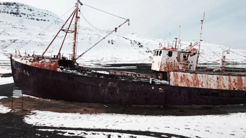 Shipwreck in Iceland 動画素材 186563419