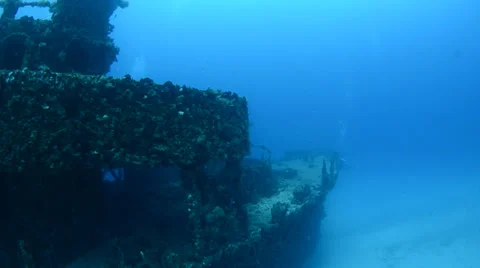 Shipwreck, Mexican Caribbean. Stock Footage 27870615