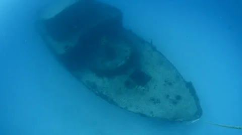 Shipwreck, Mexican Caribbean. Stock Footage 27876791