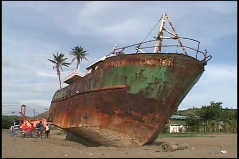 Shipwreck in Nicaragua 스톡 동영상 4875302