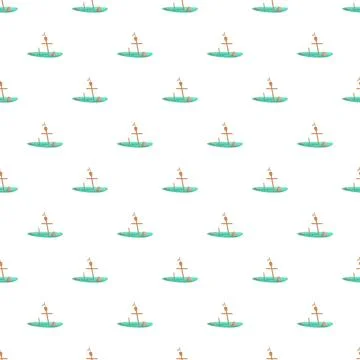 Shipwreck pattern seamless background showing sunken mast Stock Illustration