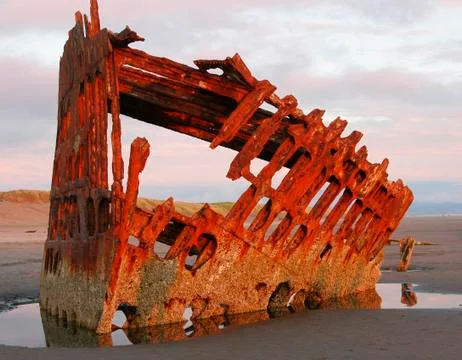 Shipwreck.  "peter iredale" Stock Photos