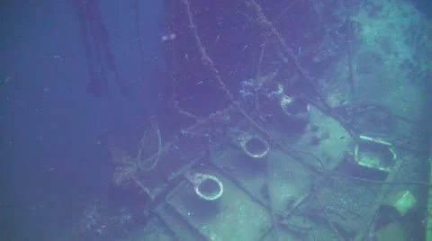 Shipwreck Underwater Stock Footage 22303566