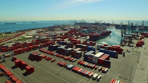 Shipyard Aerial Video stock 49745769