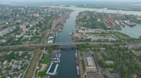 Shipyard. aerial view Stock Footage 67864884