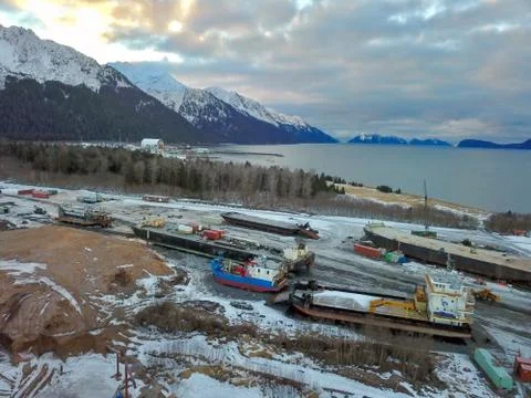 Shipyard in Alaska Stock Photos