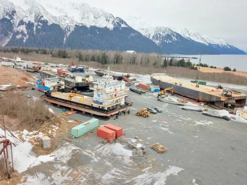 Shipyard in Alaska Stock Photos