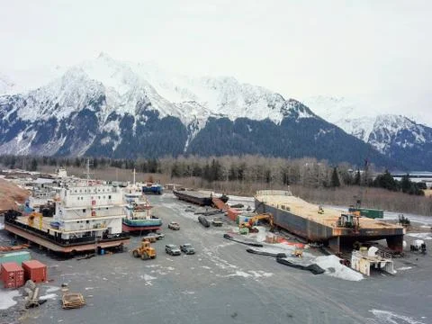 Shipyard in Alaska Stock Photos