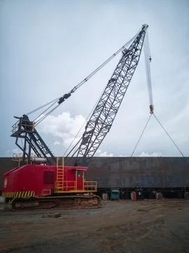Shipyard crane 写真素材