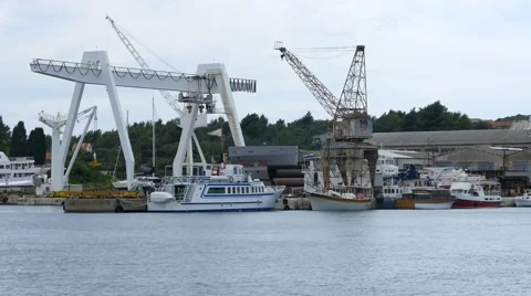 Shipyard Stock Footage 54899153