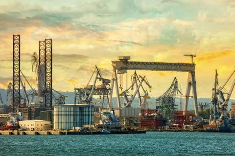 Shipyard in Gdynia Stock Photos