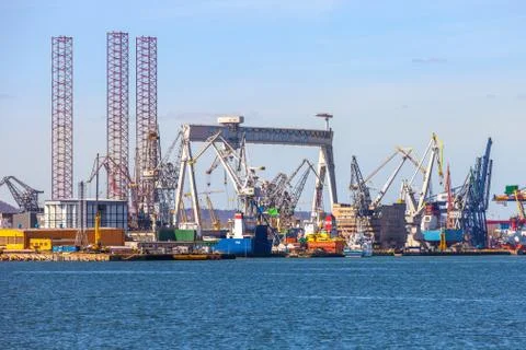 Shipyard of Gdynia Stock Photos