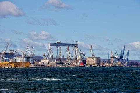Shipyard of Gdynia Stock Photos