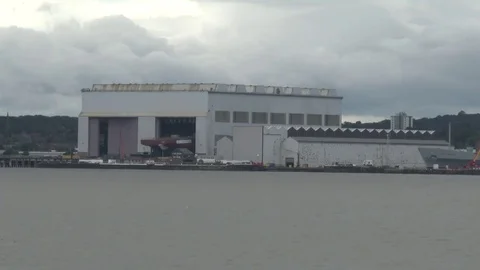 Shipyard Hangar Stock Footage 79743508