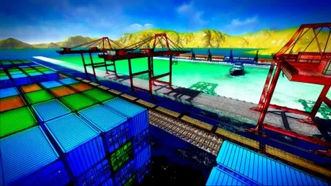 Shipyard Illustrazione stock