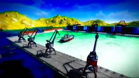 Shipyard Illustrazione stock