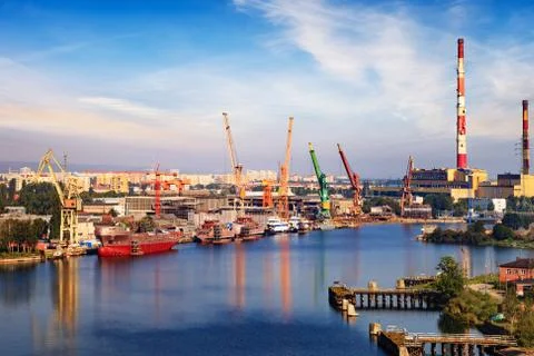 Shipyard industry Stock Photos