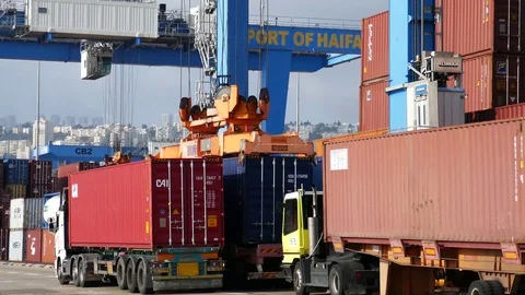 Shipyard for Logistic Import Export 4k Stock Footage 92592534