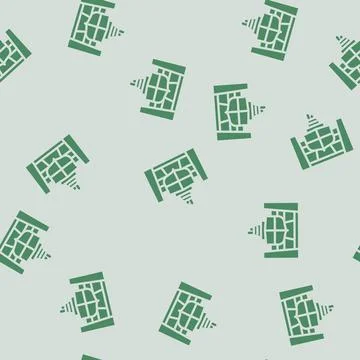 Shipyard manufacturing process glyph vector seamless pattern Stock Illustration