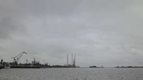 Shipyard to the sea Stock-Footage 71625539