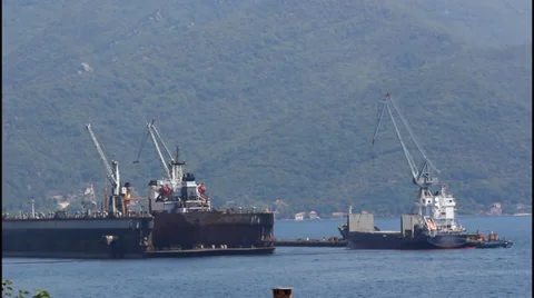 Shipyard, the ships Vídeo Stock 32426772