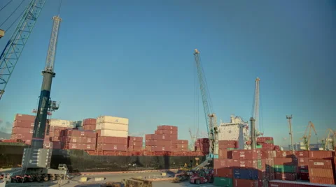 Shipyard time lapse 動画素材 52382129