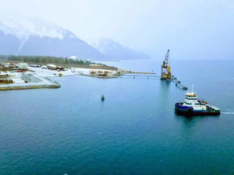 Shipyard work in Alaska Stock Photos