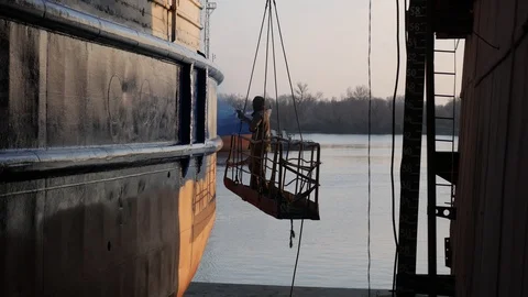 Shipyard,factory,exclusive,vessel reconstruction Stock Footage 87086127