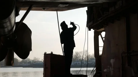 Shipyard,factory,exclusive,vessel reconstruction Video stock 87086676