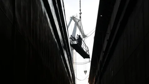 Shipyard,factory,exclusive,vessel reconstruction Video stock 87086712