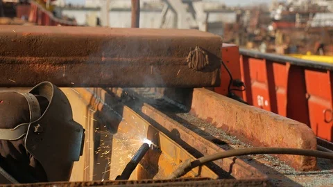Shipyard,factory,exclusive,vessel reconstruction Stock Footage 87392642