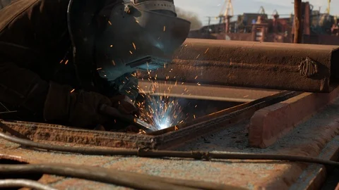 Shipyard,factory,exclusive,vessel reconstruction Video stock 87392729