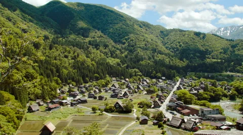 Shirakawa Cloud Shadows Time Lapse 스톡 동영상 54440900