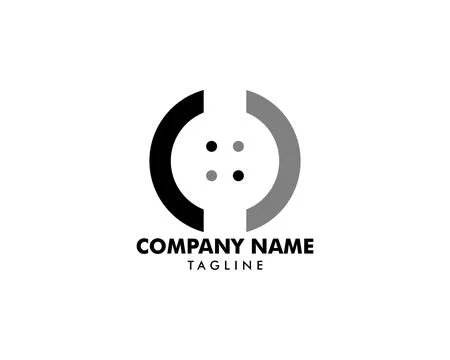 Shirt Button Logo Template Design Stock Illustration