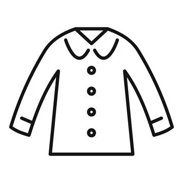 Shirt college icon outline vector. Fashion suit Stock Illustration