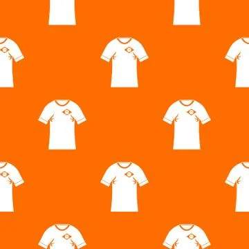 Shirt with flag of Brazil sign pattern seamless Stock Illustration