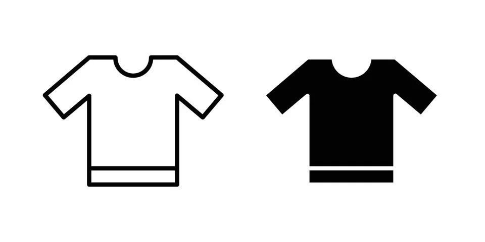 Shirt icon set, collection of vector icons Stock Illustration