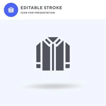 Shirt icon vector, filled flat sign, solid pictogram isolated on white, logo Stock Illustration