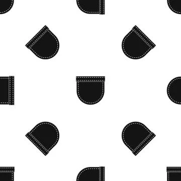 Shirt pocket pattern seamless black Stock Illustration